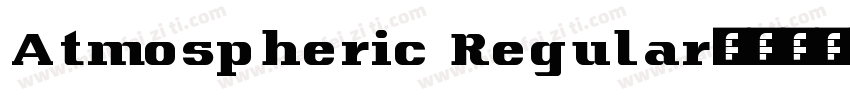 Atmospheric Regular字体转换